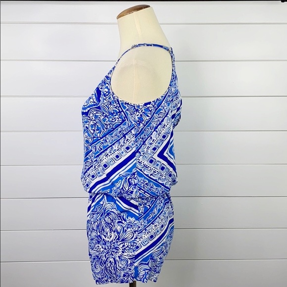 LILLY PULITZER Dusk Romper Blue Crush *No Belt* - Picture 3 of 13